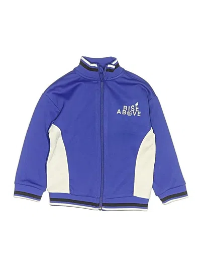 Pre-owned M&s Kids' Zip Up Hoodie In Blue