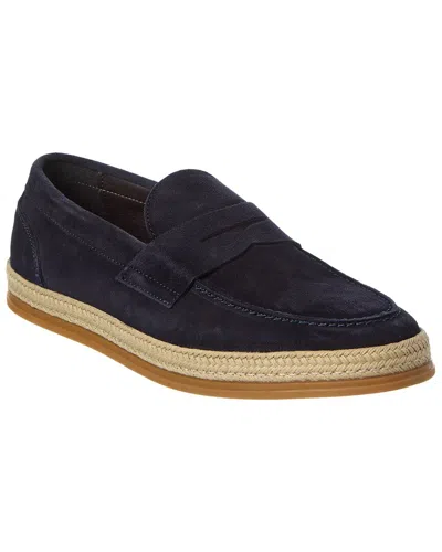 M By Bruno Magli Alfama Suede Loafer In Blue