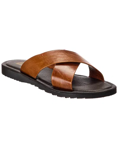 M By Bruno Magli Amato Leather Sandal In Brown