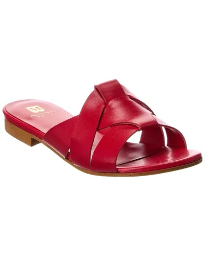 M By Bruno Magli Andria Leather Flat Sandal In Multi