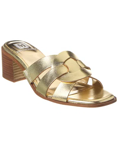 M By Bruno Magli Aria Leather Sandal In Silver