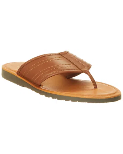 M By Bruno Magli Artemio Leather Flip-flop In Brown