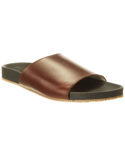 M By Bruno Magli Arthur Leather Slide In Brown