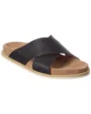 M By Bruno Magli Edgar Leather Sandal In Black