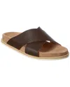 M By Bruno Magli Edgar Leather Sandal In Brown