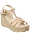 M By Bruno Magli Estra Leather Wedge Sandal