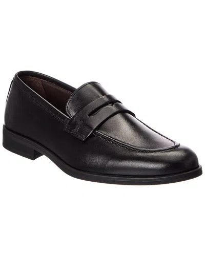 M By Bruno Magli Fabrizio Leather Penny Loafer In Black