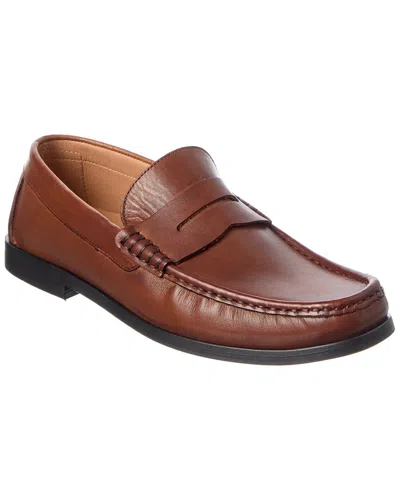 M By Bruno Magli Giuliano Leather Loafer In Brown