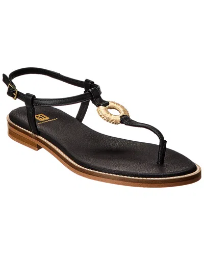 M By Bruno Magli Jenna Leather Sandal In Black