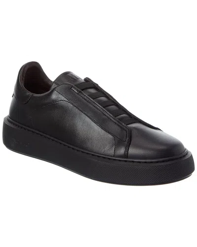 M By Bruno Magli Lisbon Leather Slip-on Sneaker In Black