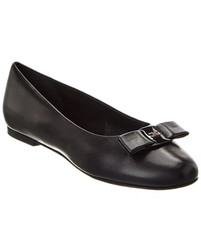 M By Bruno Magli Luce Leather Flat In Black