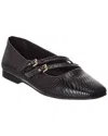 M By Bruno Magli Melia Snake-embossed Leather Flat In Multi