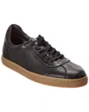 M By Bruno Magli Nate Leather Sneaker In Brown