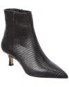 M By Bruno Magli Nerina Snake-embossed Leather In Black