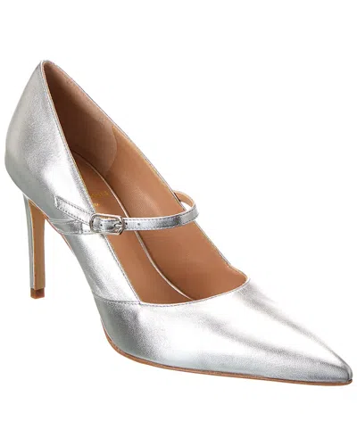 M By Bruno Magli Panna Leather Pump In Silver