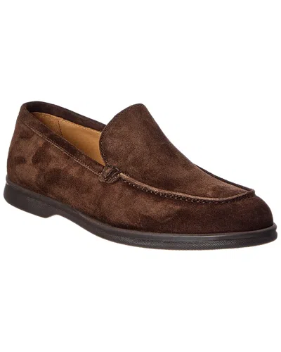 M By Bruno Magli Primo Casual Venetian Suede Loafer In Brown