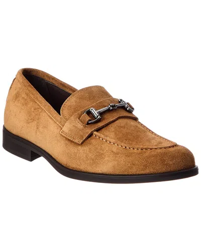 M By Bruno Magli Renato Bit Suede Loafer In Brown