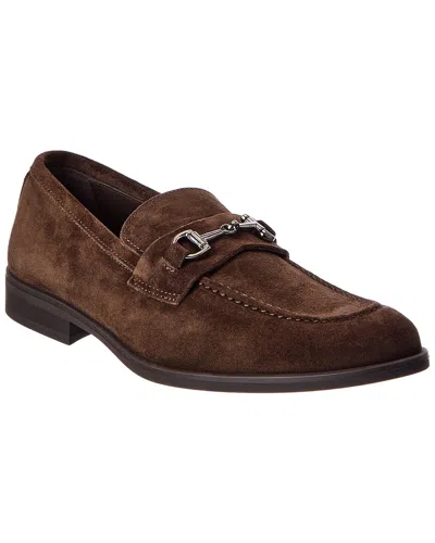 M By Bruno Magli Renato Bit Suede Loafer In Brown