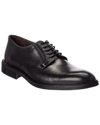 M By Bruno Magli Reno Plain Toe Leather Derby In Black