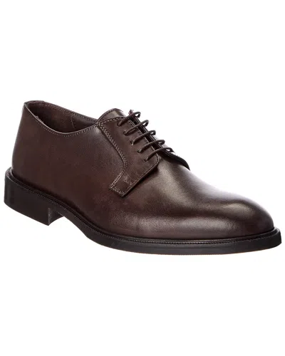 M By Bruno Magli Reno Plain Toe Leather Derby In Brown