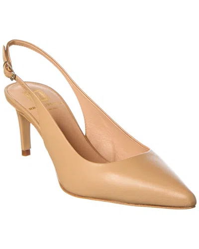 M By Bruno Magli Rima Leather Slingback Pump In Brown