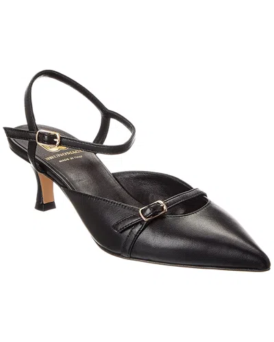 M By Bruno Magli Rima Leather Slingback Pump In Black
