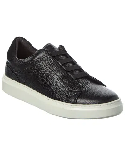 M By Bruno Magli Salvador Leather Sneaker In Black