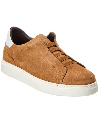 M By Bruno Magli Salvador Suede Slip-on Sneaker In Brown