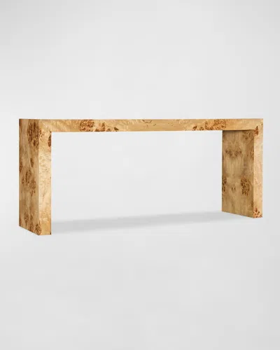 M By Hooker Furnishings Auberon Burl Console Table In Natural Burl