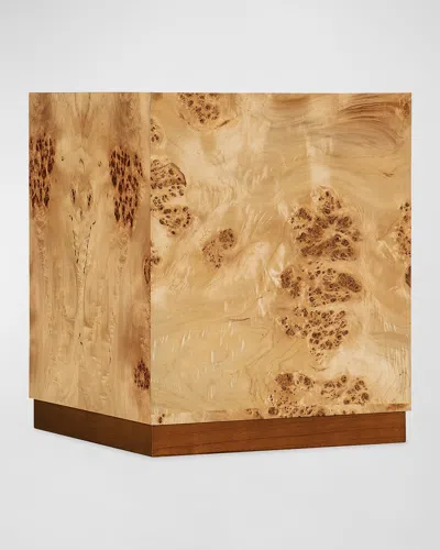 M By Hooker Furnishings Auberon Burl Side Table In Natural Burl