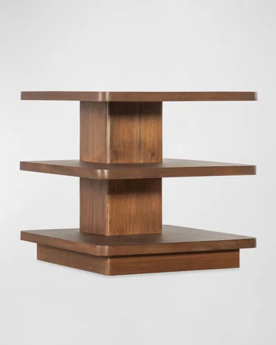 M By Hooker Furnishings Burrow Tiered Side Table In Chestnut