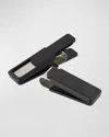 M Clip Black-plated Aluminum-inset Money Clip In Black