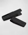 M Clip Men's Honeycomb Ip Black Stainless Steel Money Clip In Black