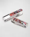 M Clip Men's Mother-of-pearl & Abalone Money Clip In Silver