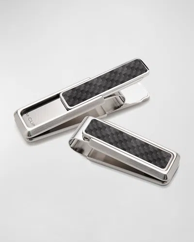 M Clip Stainless Steel & Carbon Money Clip, Black