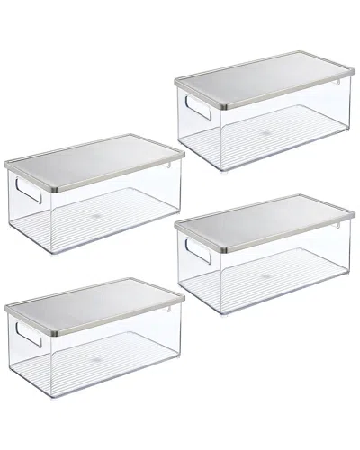M DESIGN M DESIGN SET OF 8 BINS WITH SLEEK METAL LIDS