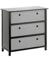 M DESIGN M DESIGN FOLDABLE 3-DRAWER WIDE STORAGE UNIT