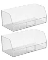 M DESIGN M DESIGN SET OF 4 ORGANIZER BIN WITH INTEGRATED LABEL HOLDER