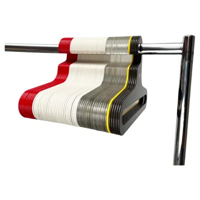 Pre-owned M Design Set Of 56 Mid-century Modern Space Age Coat Hanger By Ingo Maurer For  In Gray