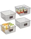 M DESIGN M DESIGN SET OF 8 WIRE BASKET WITH TAG HOLDER
