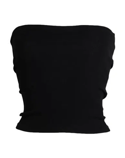 M Essential Woman Top Black Size 4 Rayon, Cotton, Elastane