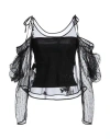 M Essential Woman Top Black Size 8 Nylon, Polyester In Black
