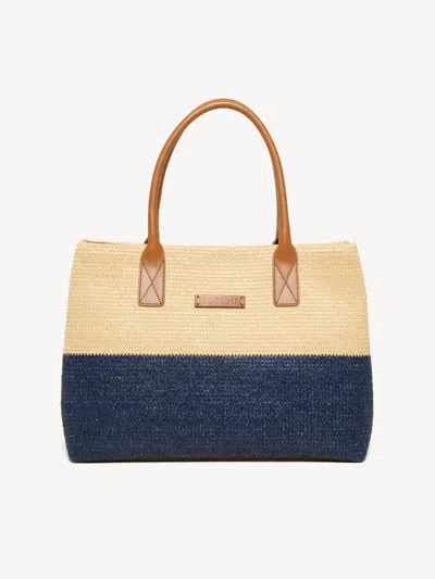 M. Gemi The Barbara Tote In Natural/navy