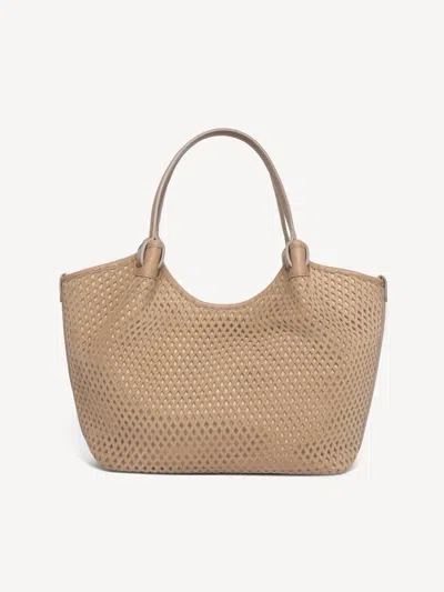 M. Gemi The Esmeralda Lattice Convertible Tote In Brown