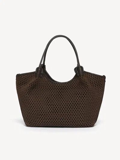 M. Gemi The Esmeralda Lattice Convertible Tote In Brown