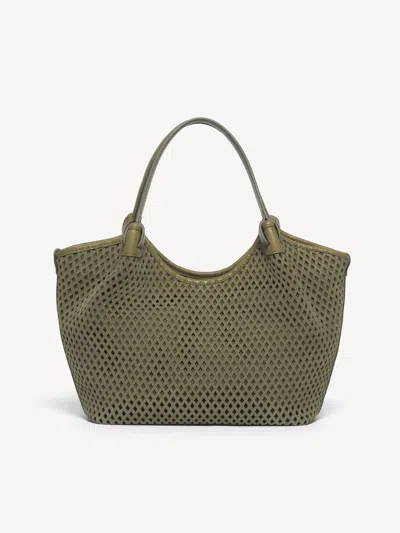 M. Gemi The Esmeralda Lattice Convertible Tote In Green