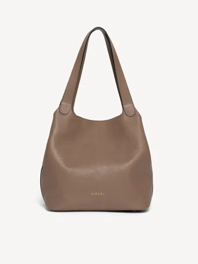 M. Gemi The Rigoletta Bucket Bag In Milk Chocolate Tumbled