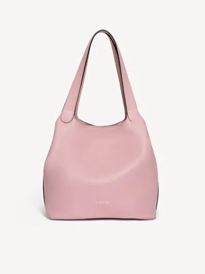 M. Gemi The Rigoletta Bucket Bag In Millennial Pink Tumbled
