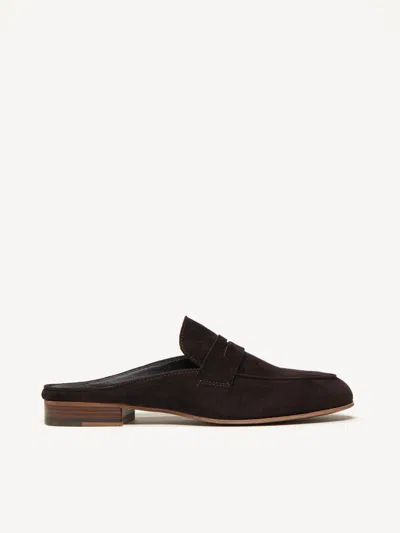 M. Gemi The Sacca Donna Mule In Dark Chocolate
