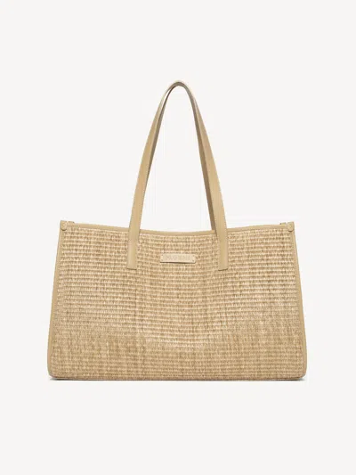 M. Gemi The Solange Tote In Light Sand Raffia
